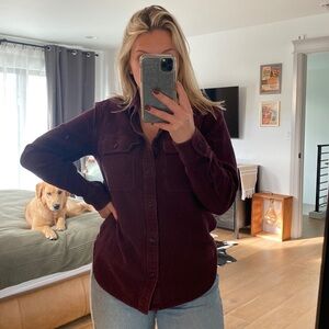 Everlane Maroon Button Up Small